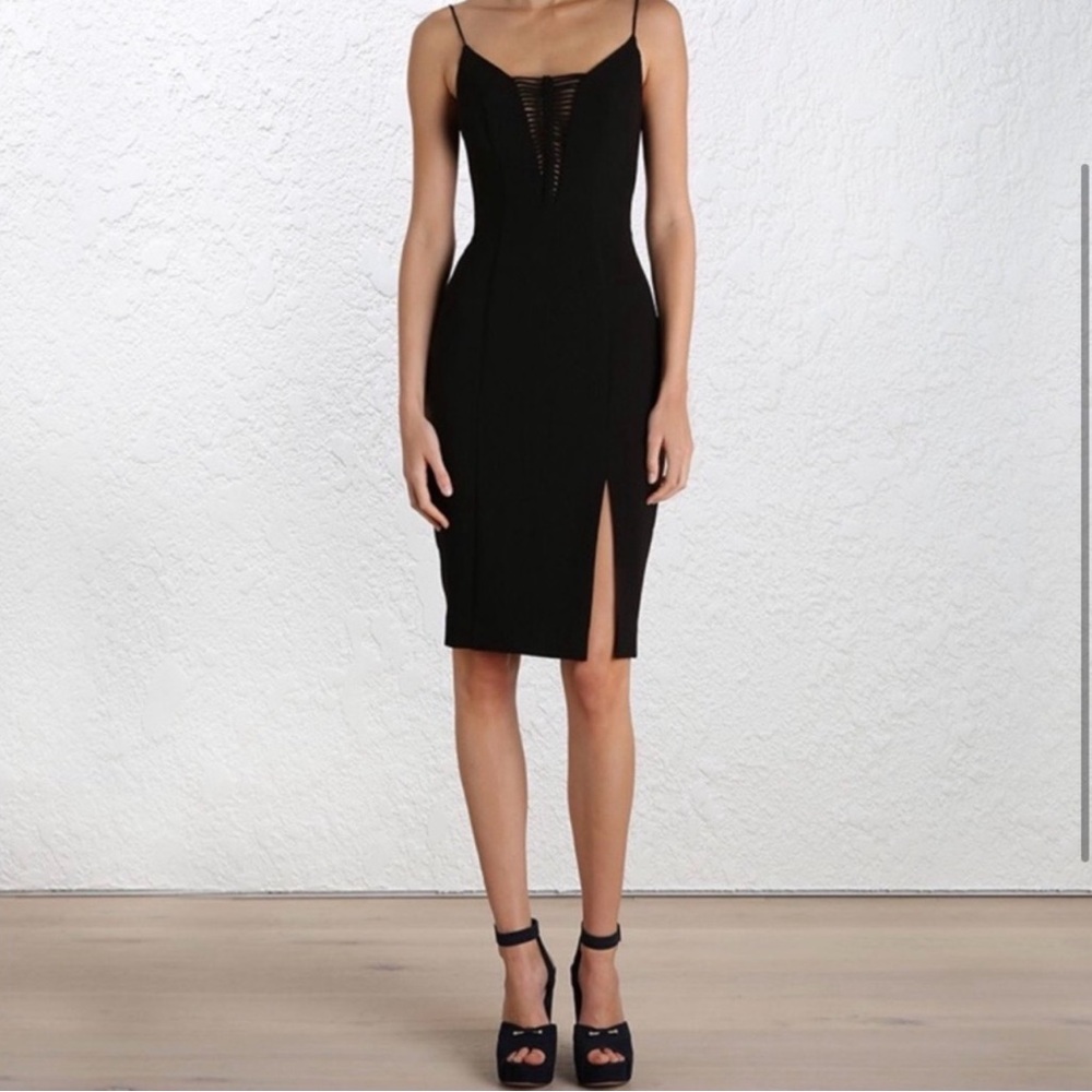 Zimmermann Crepe Dress with Macrame